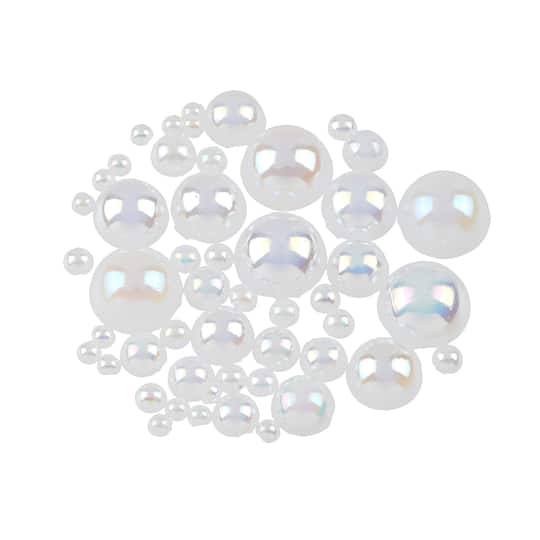 Plastic Round Flatback Pearl Mix by Bead Landing&#x2122;